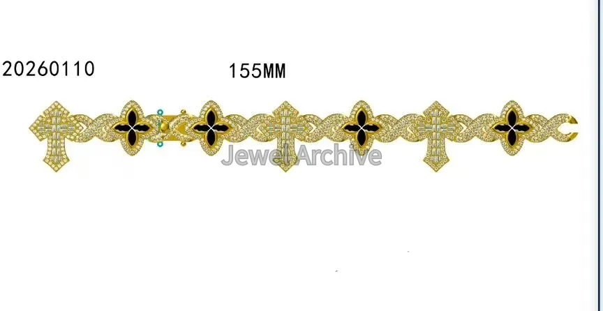 Cross bracelet infinity clover