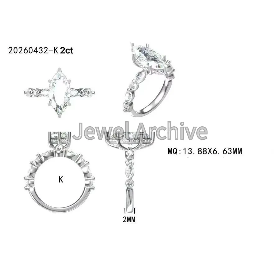 Marquise cut engagement ring