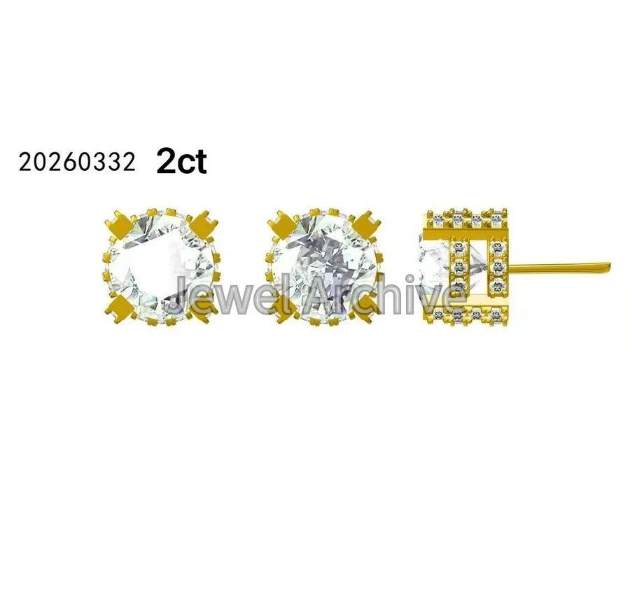 2ct earring- ice sides