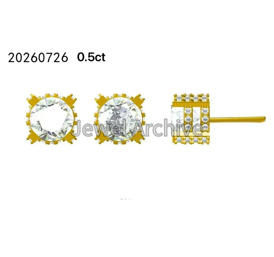 Earring-ice sides-0.5ct